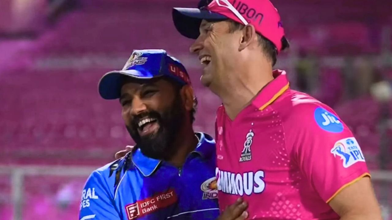 IPL 2025: रोहित शर्मा और शेन बॉन्ड के बेटे रयान की मजेदार बातचीत वायरल RR को MI से 100 रन की करारी हार IPL 2025: रोहित शर्मा और शेन बॉन्ड के बेटे रयान की मजेदार बातचीत वायरल RR को MI से 100 रन की करारी हार