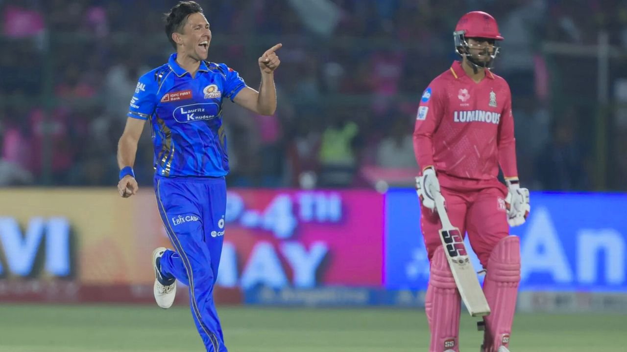 IPL 2025: ट्रेंट बोल्ट ने यशस्वी जायसवाल को बोल्ड कर राजस्थान को झटका देखें वीडियो IPL 2025: ट्रेंट बोल्ट ने यशस्वी जायसवाल को बोल्ड कर राजस्थान को झटका देखें वीडियो